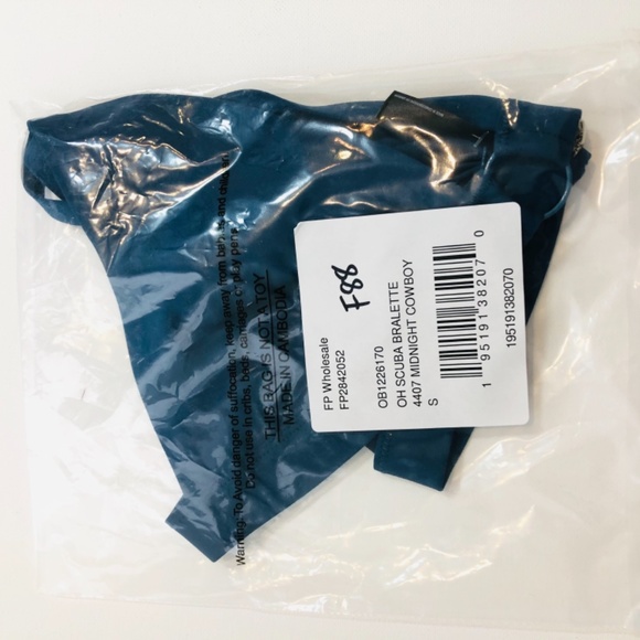 Free People Midnight Cowboy Dark Teal Oh Scuba Bra - Picture 13 of 15